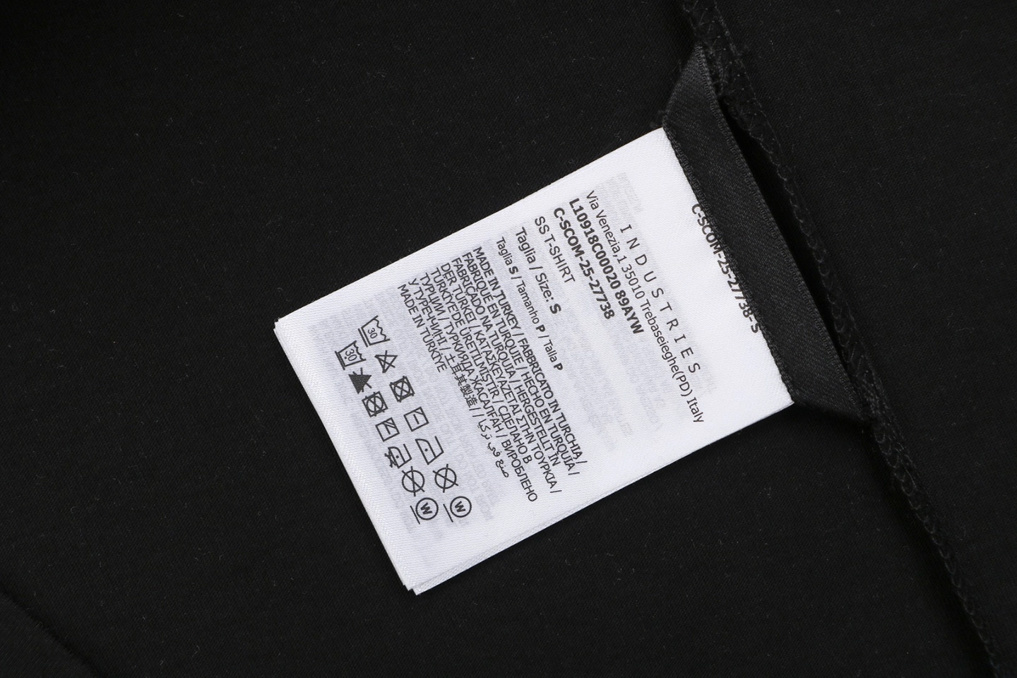 Moncler Multi Sketch M Logo Graphic T-Shirt Wash label