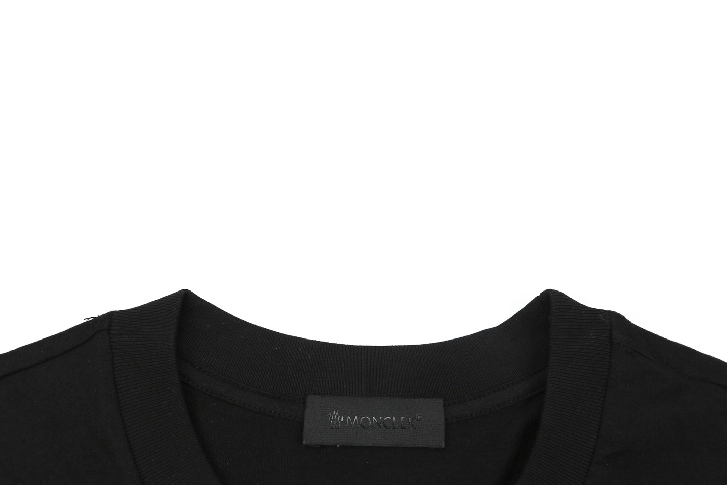 Moncler Multi Sketch M Logo Graphic T-Shirt Collar
