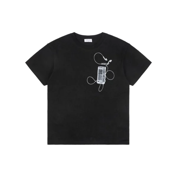 OFF-WHITE Digital Headphone Arrows Print T-Shirt Back view