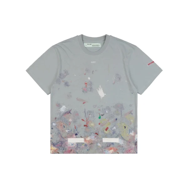 OFF-WHITE Galaxy Fireworks Splatter Arrows Print T-Shirt Front view