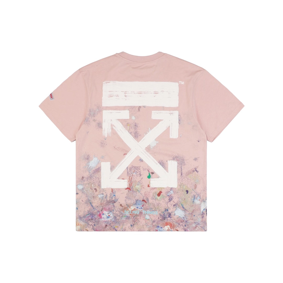 OFF-WHITE Starry Firework Splatter Arrow Print T-Shirt Back view