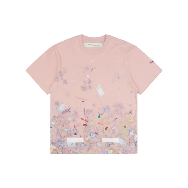OFF-WHITE Starry Firework Splatter Arrow Print T-Shirt Front view