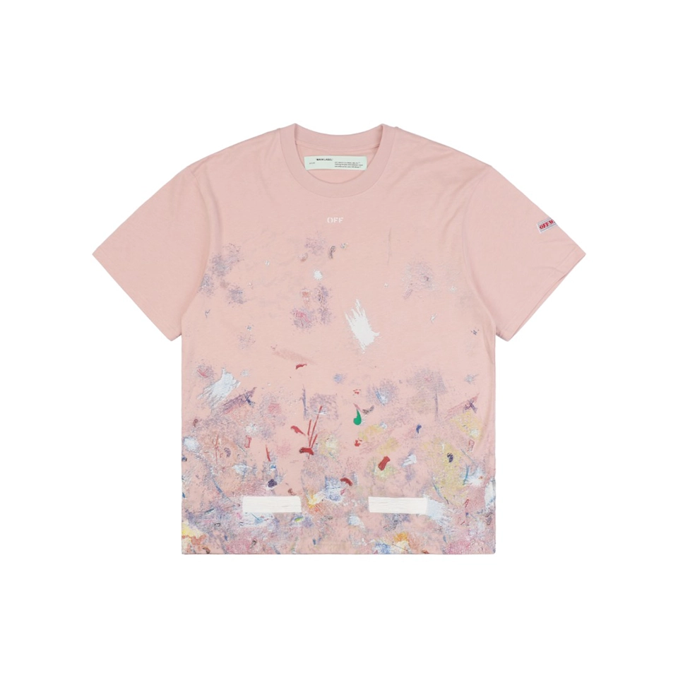 OFF-WHITE Starry Firework Splatter Arrow Print T-Shirt Front view