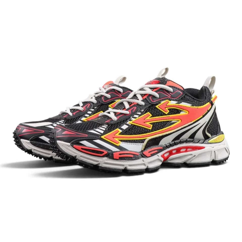 Off-White Be Right Back Sneakers 'BLACK - CORAL RED'