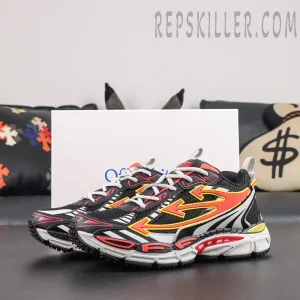 Off-White Be Right Back Sneakers 'BLACK - CORAL RED'