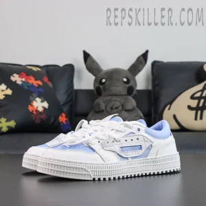 Off-White Court Low Top Sneakers 'WHITE - LIGHT BLUE'