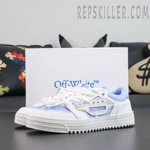 Off-White Court Low Top Sneakers 'WHITE - LIGHT BLUE'