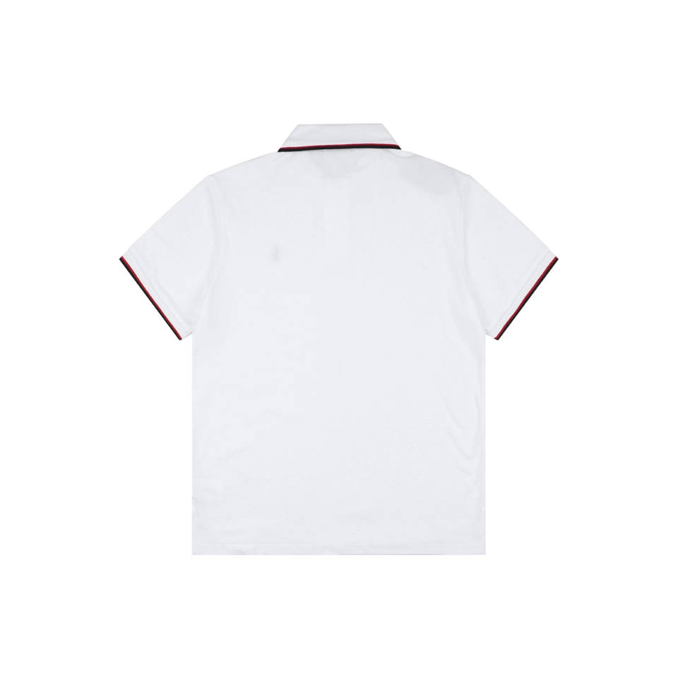 Ralph Lauren Contrast Trim Pony Embroidered Polo T-Shirt White Back view