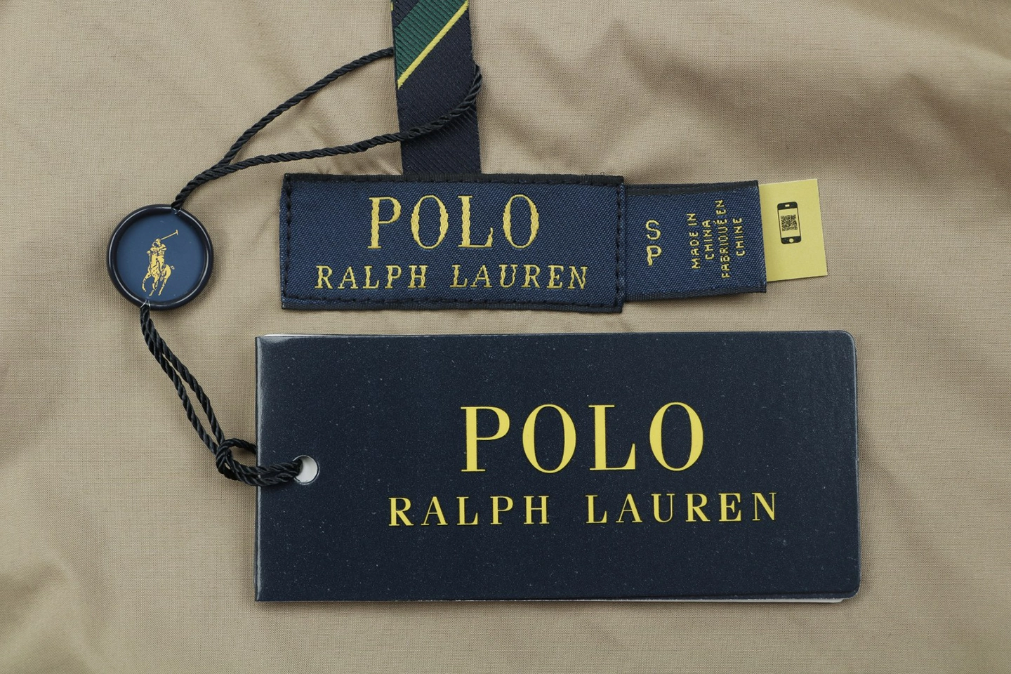 Ralph Lauren Pony Logo Button Pocket Harrington Jacket Brand label
