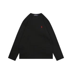 Ralph Lauren Pony Logo Embroidered Shirt Black Front view