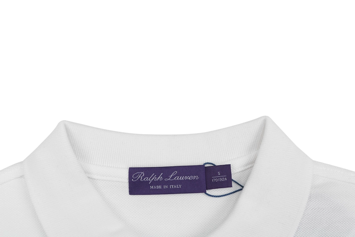 Ralph Lauren Purple Pony Logo Polo T-Shirt White Collar