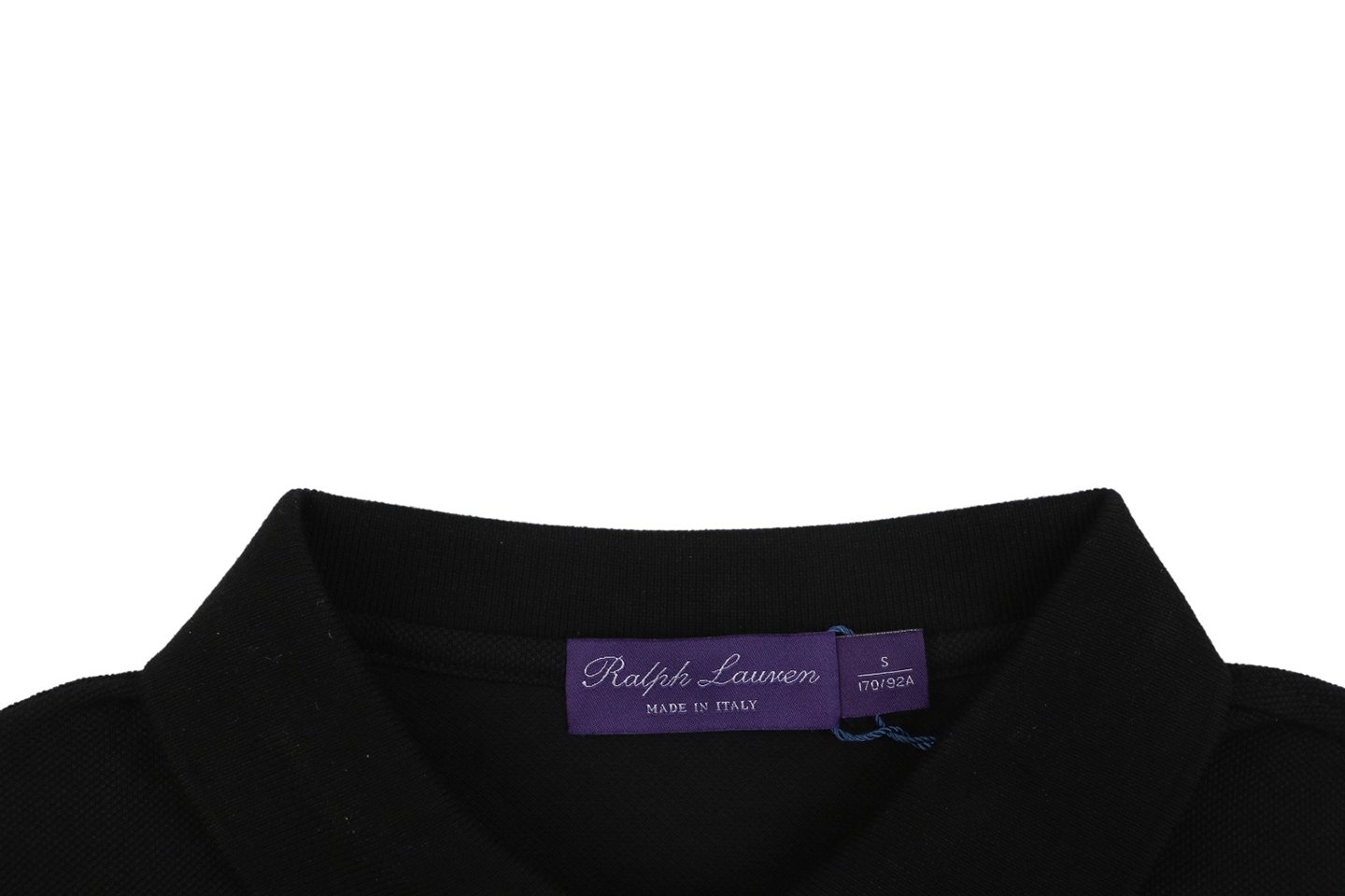 Ralph Lauren Purple Pony Logo Polo T-Shirt Black Collar