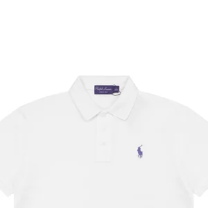 Ralph Lauren Purple Pony Logo Polo T-Shirt White