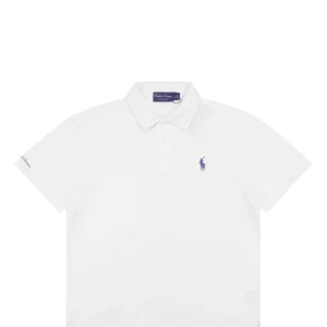 Ralph Lauren Purple Pony Logo Polo T-Shirt White