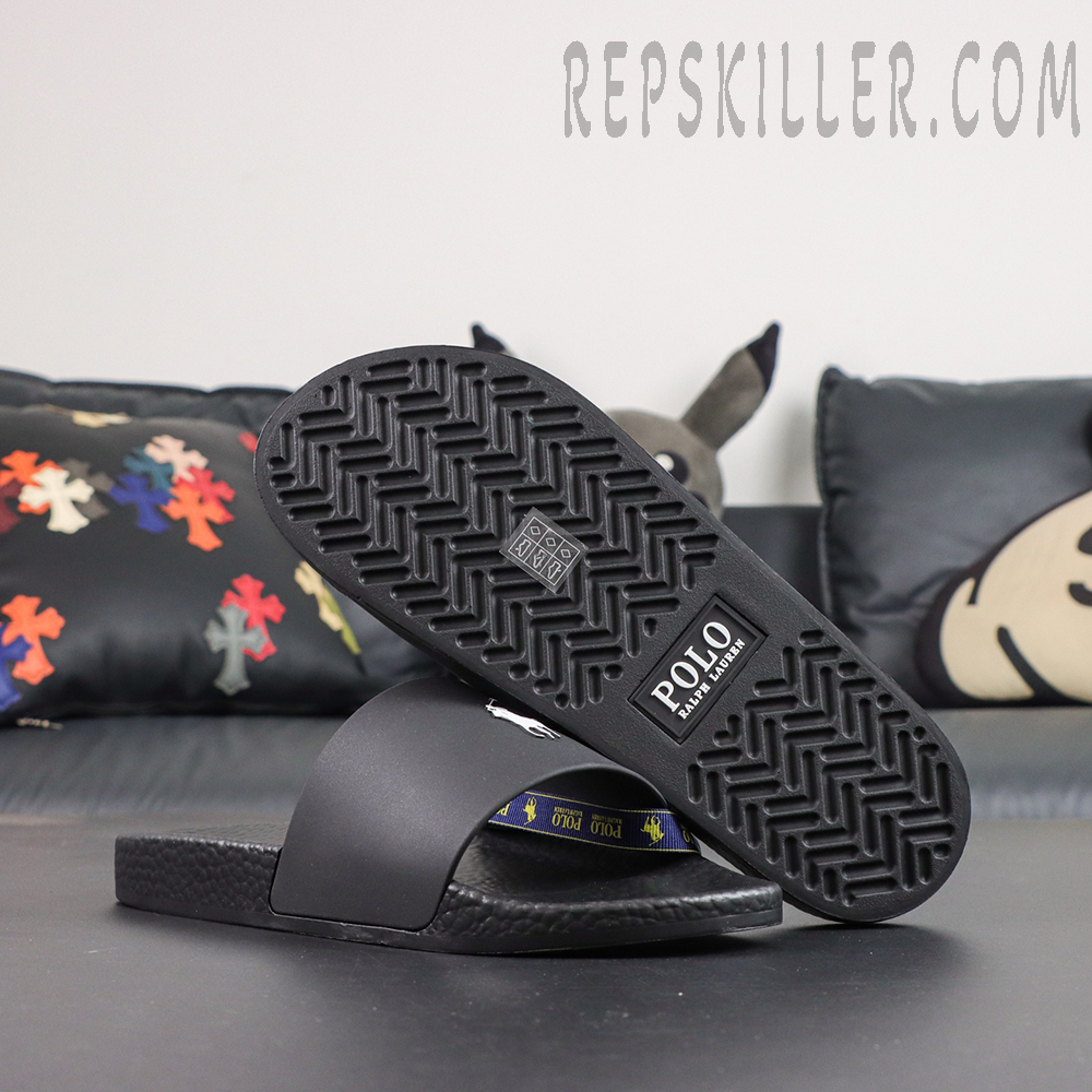 Ralph Lauren Signature Pony Slide 'Black'