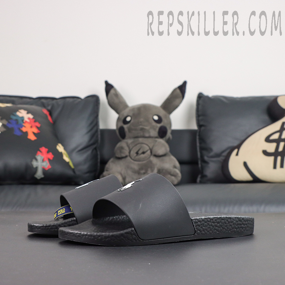 Ralph Lauren Signature Pony Slide 'Black'