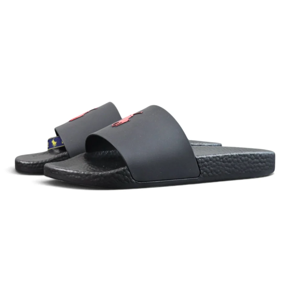 Ralph Lauren Signature Pony Slide 'Black/Red'