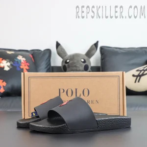 Ralph Lauren Signature Pony Slide 'Black:Red'1.jpg