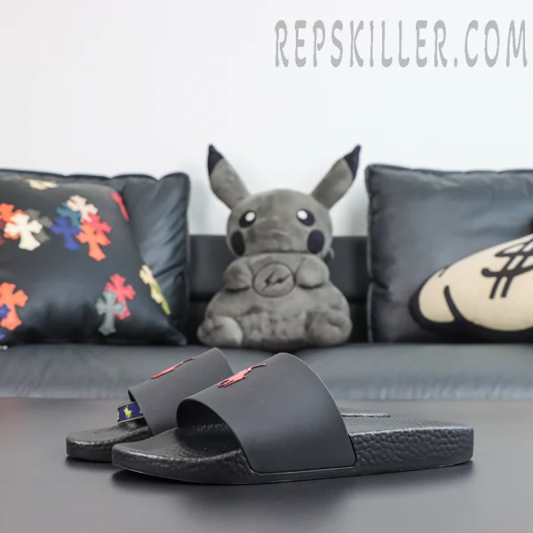 Ralph Lauren Signature Pony Slide 'Black/Red'