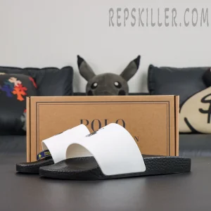 Ralph Lauren Signature Pony Slide 'Black/White'