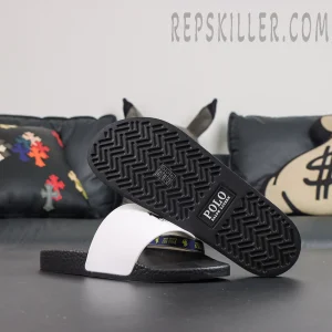 Ralph Lauren Signature Pony Slide 'Black/White'
