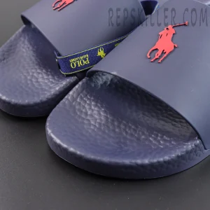 Ralph Lauren Signature Pony Slide 'Navy:Red'3.jpg
