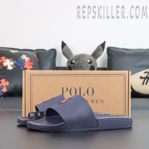Ralph Lauren Signature Pony Slide 'Navy/Red'
