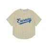 Saint Michael Eternity 42 Pinstripe Baseball T-Shirt