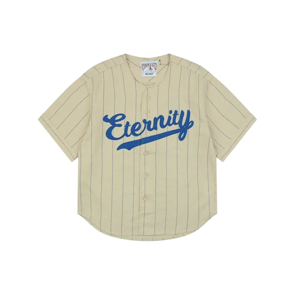 Saint Michael Eternity 42 Pinstripe Baseball T-Shirt Front view
