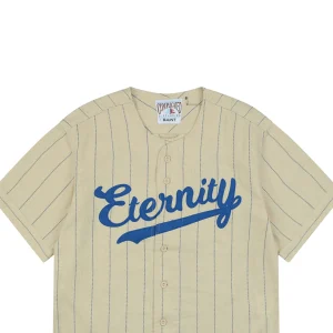 Saint Michael Eternity 42 Pinstripe Baseball T-Shirt