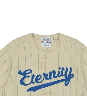 Saint Michael Eternity 42 Pinstripe Baseball T-Shirt