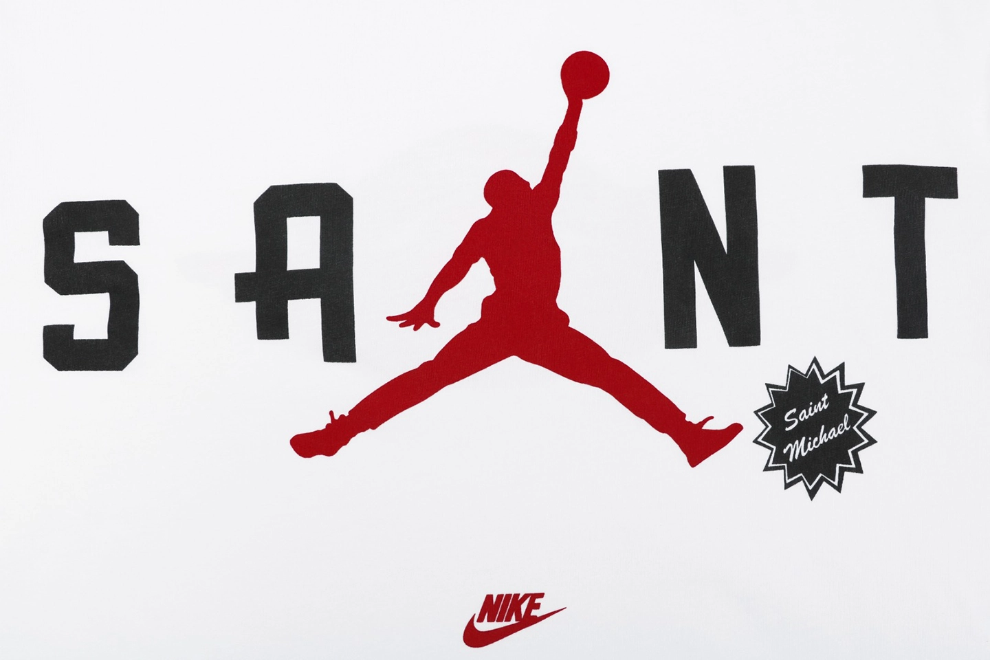 Saint Michael x Air Jordan Wings Jumpman Graphic T-Shirt Front Print
