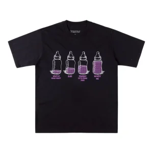 That’s A Awful Lot Of Cough Syrup Baby Bottle Graphic T-Shirt Black Front view