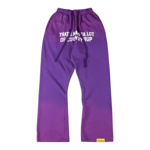 That’s A Awful Lot Of Cough Syrup Bold Letter Sweatpants Purple Front view
