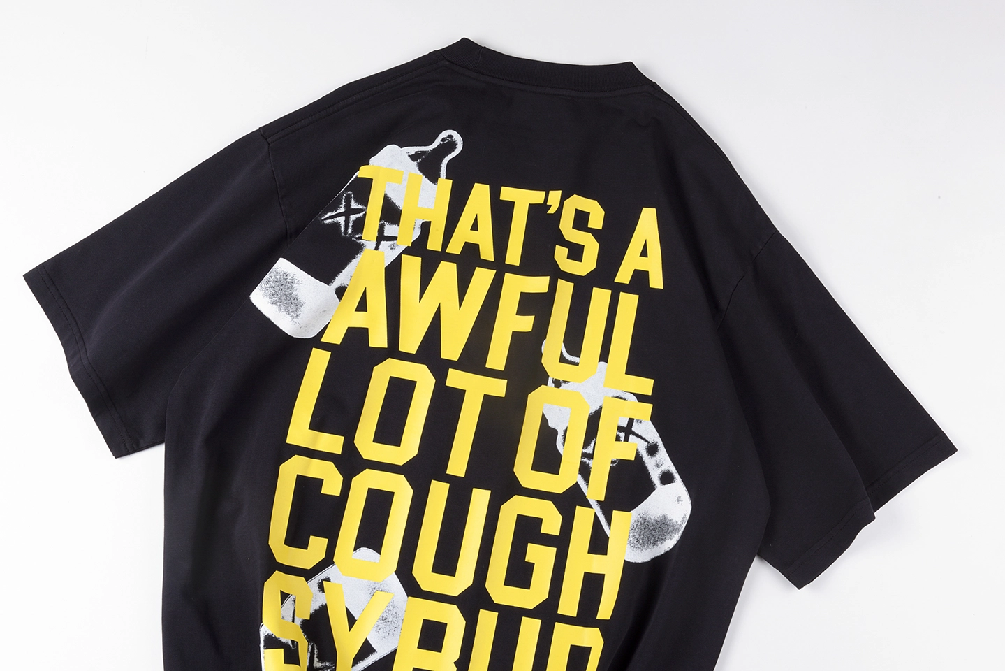 That’s A Awful Lot Of Cough Syrup Bottle Scatter Graphic T-Shirt12