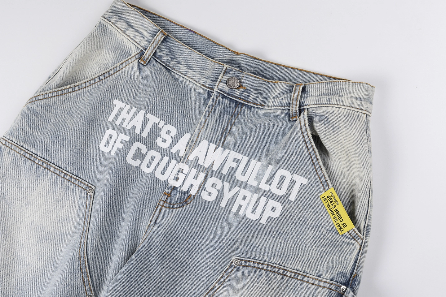 That’s A Awful Lot Of Cough Syrup Cargo Denim Shorts12