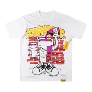 That’s A Awful Lot Of Cough Syrup Cartoon Cup Graphic T-Shirt White Front view