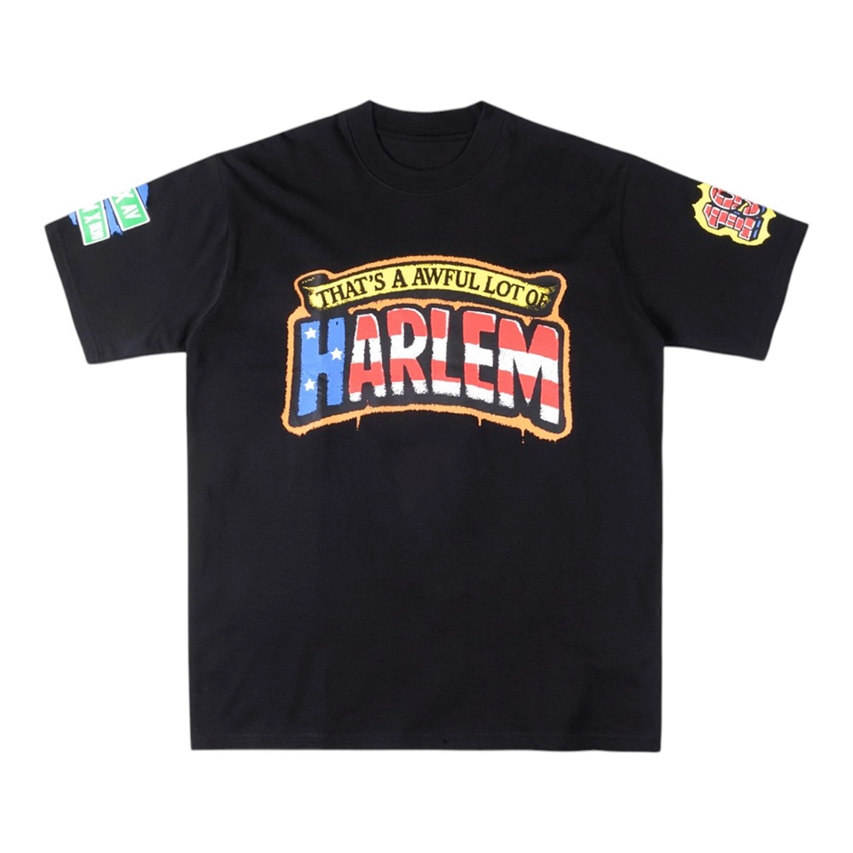 That’s A Awful Lot Of Cough Syrup Harlem World Eagle Graphic T-Shirt Black Front view