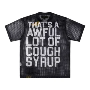 That’s A Awful Lot Of Cough Syrup Mesh Graphic T-Shirt Black Back view
