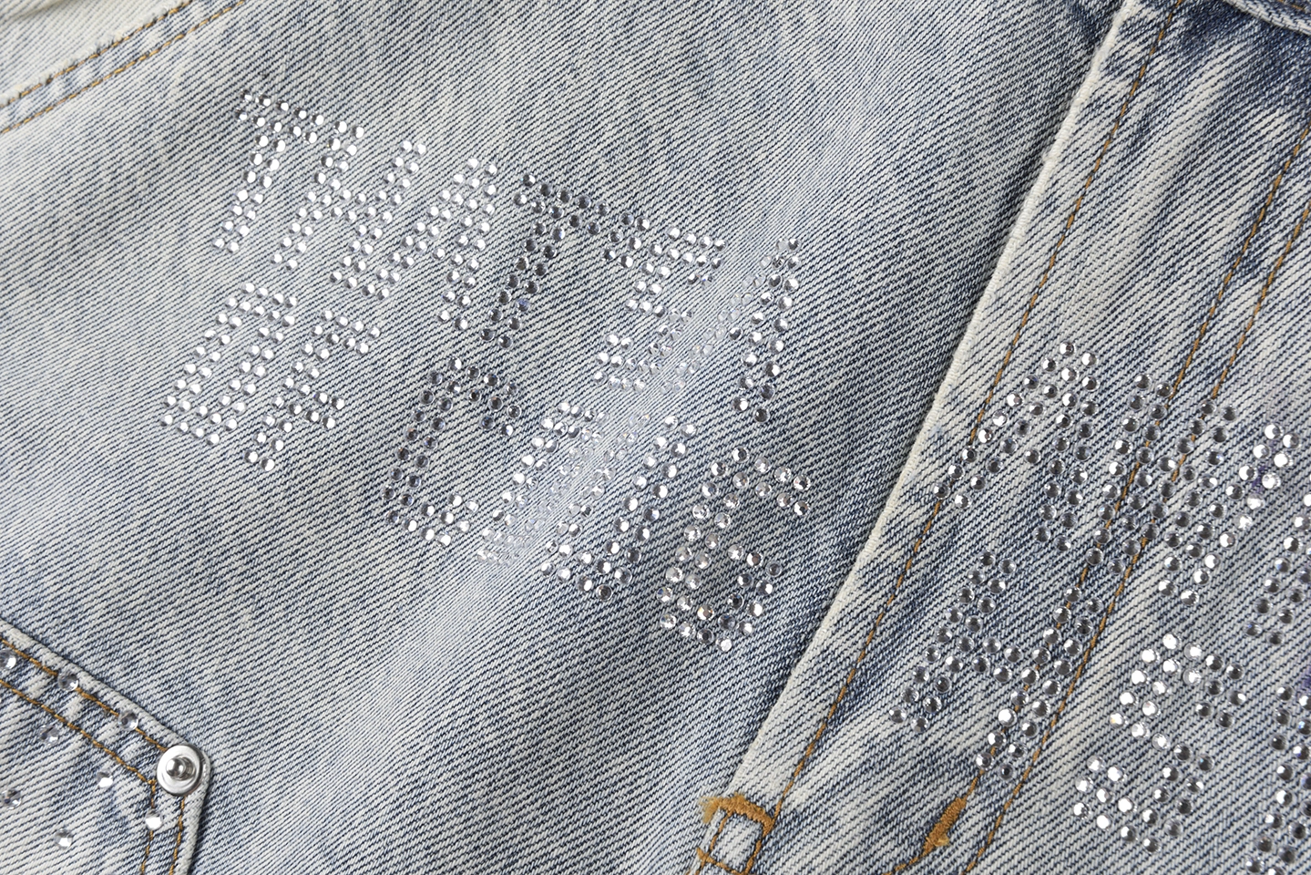That’s A Awful Lot Of Cough Syrup Rhinestone Denim Shorts13