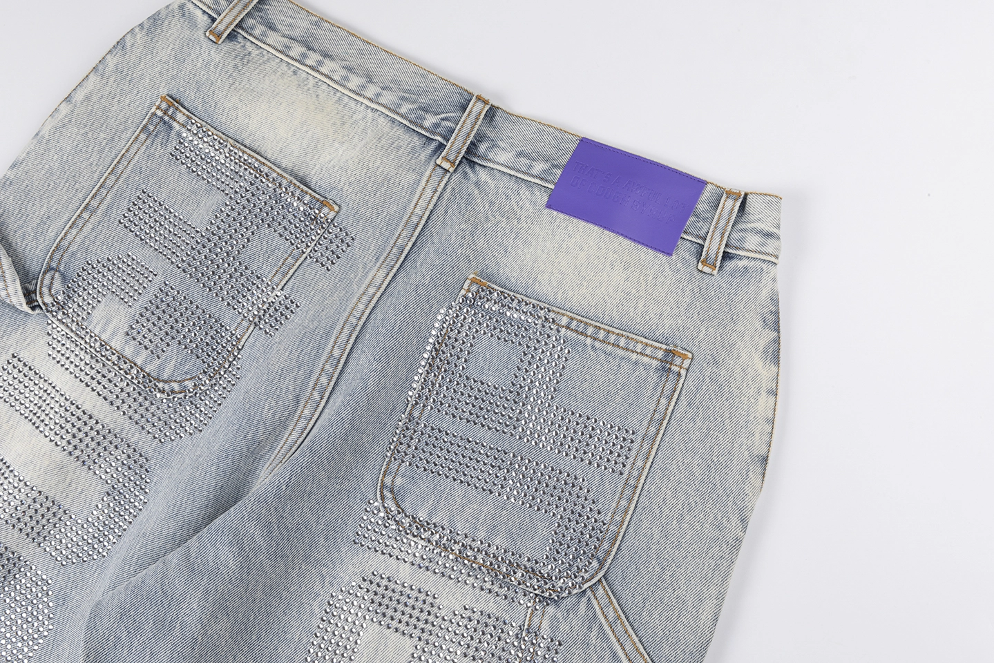 That’s A Awful Lot Of Cough Syrup Rhinestone Denim Shorts15