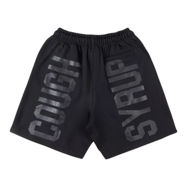 That’s A Awful Lot Of Cough Syrup Vertical Logo Sweat Shorts Black Back view