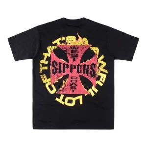 That’s A Awful Lot Of Cough Syrup West Coast Chopper Graphic T-Shirt Red Back view