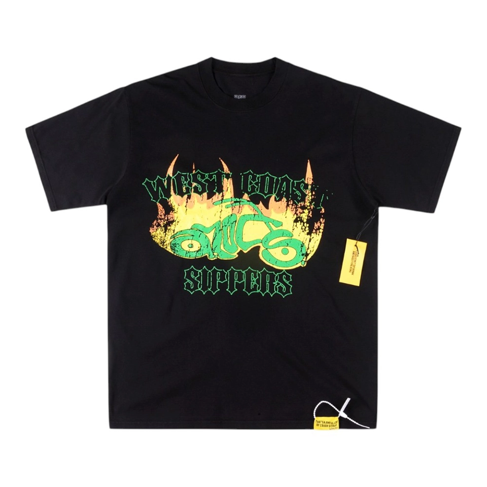 That’s A Awful Lot Of Cough Syrup West Coast Chopper Graphic T-Shirt Green Front view