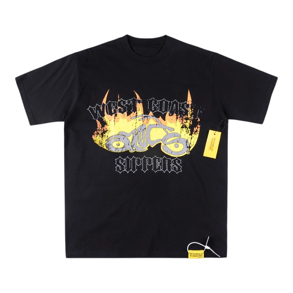 That’s A Awful Lot Of Cough Syrup West Coast Chopper Graphic T-Shirt Grey Front view
