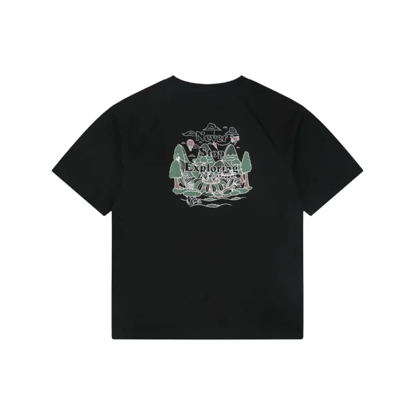 The North Face Never Stop Exploring Forest Graphic T-Shirt Black Back view