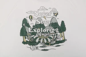 The North Face Never Stop Exploring Forest Graphic T-Shirt White Back Print