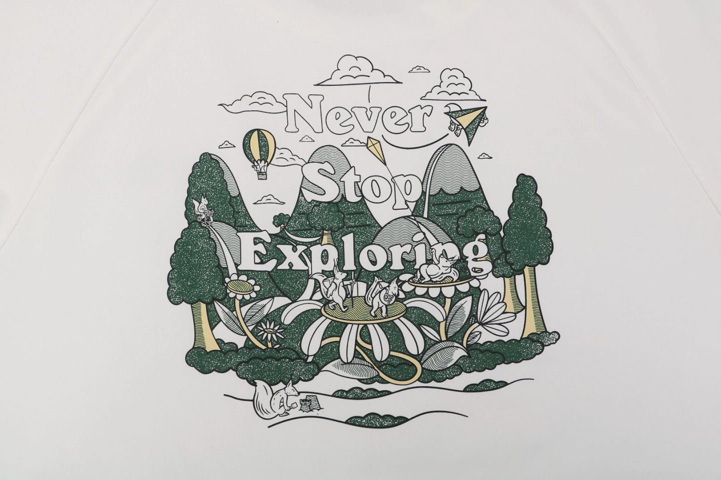 The North Face Never Stop Exploring Forest Graphic T-Shirt White Back Print