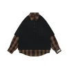 We11done Layered Plaid Shirt
