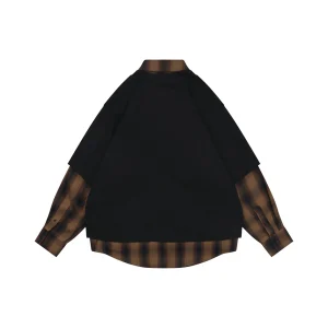 We11done Layered Plaid Shirt Back view